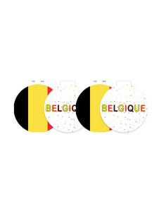 Lot de 4 Décorations en cartons thème Belgique : Fabrication Française