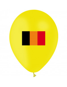 Sachet de ballons latex drapeau Belgique