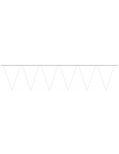Guirlande fanions triangulaires blanc ultra résistante