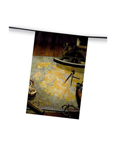 Guirlande carte de pirates en papier ignifugé : fabrication Française