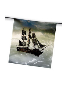 Guirlande bateau de pirate en papier ignifugé : Fabrication Française
