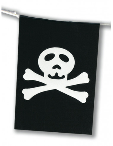 Guirlande fanions tête de mort en plastique : Fabrication Française