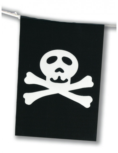 Guirlande fanions tête de mort en plastique : Fabrication Française