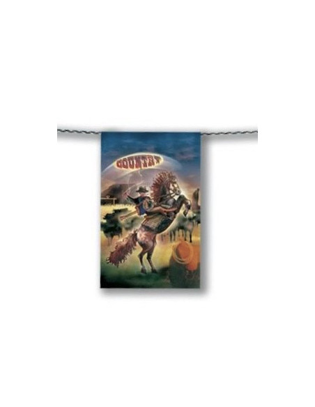 fanion western country en papier