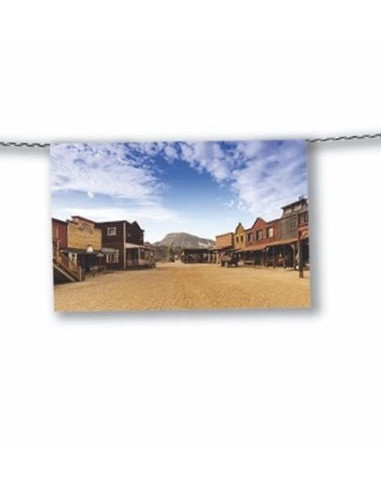 fanion village western en papier ignifugé
