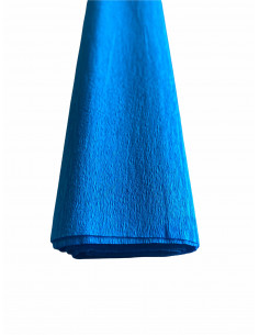 Feuille de papier crépon bleu de 50 cm X 250 cm de longueur