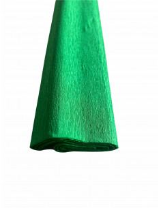 Feuille de papier crépon vert mesurant 50 cm X 250 cm