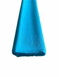 Feuille de papier crépon turquoise de 50 cm X 250 cm
