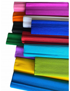 pack de feuilles de papier crepon multicolore