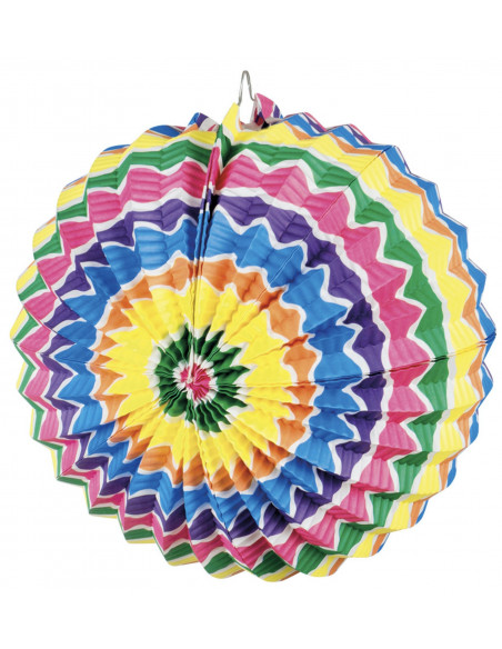 lampion rond multicolore en papier