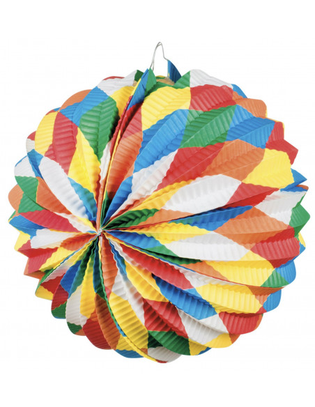 lampion ballon avec motifs multicolore