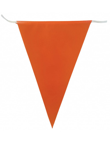guirlande fanions orange en plastique