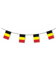 Guirlande fanions drapeau de la Belgique en plastique ultra résistant