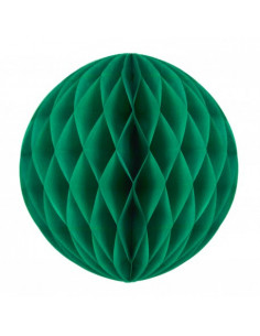 Boule vert sapin en papier alvéolé pour décoration