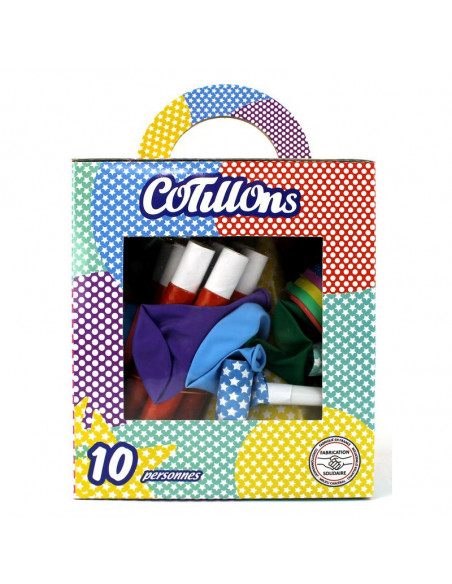 Boite cotillons 10 personnes happy color