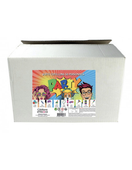 boite cotillons 50 personnes