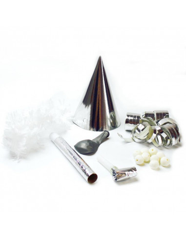 kit cotillons argent 1 personne