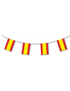 Guirlande drapeau Espagne en plastique ultra résistant