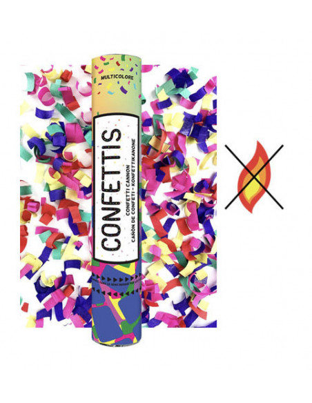 Canon à confettis papier multicolore ininflammable 30 cm