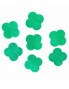 confettis trèfles vert en papier ignifugé