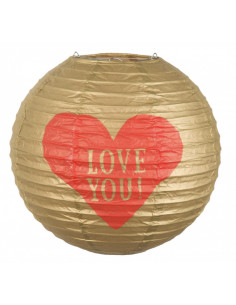 Lanterne en papier "Love you" : Saint Valentin et Mariage