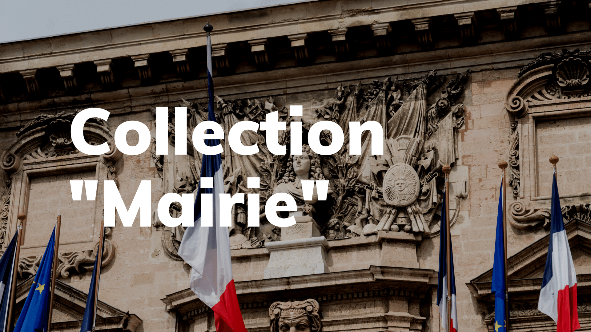 drapeaux francais, fanion trocolore, maries, commune 