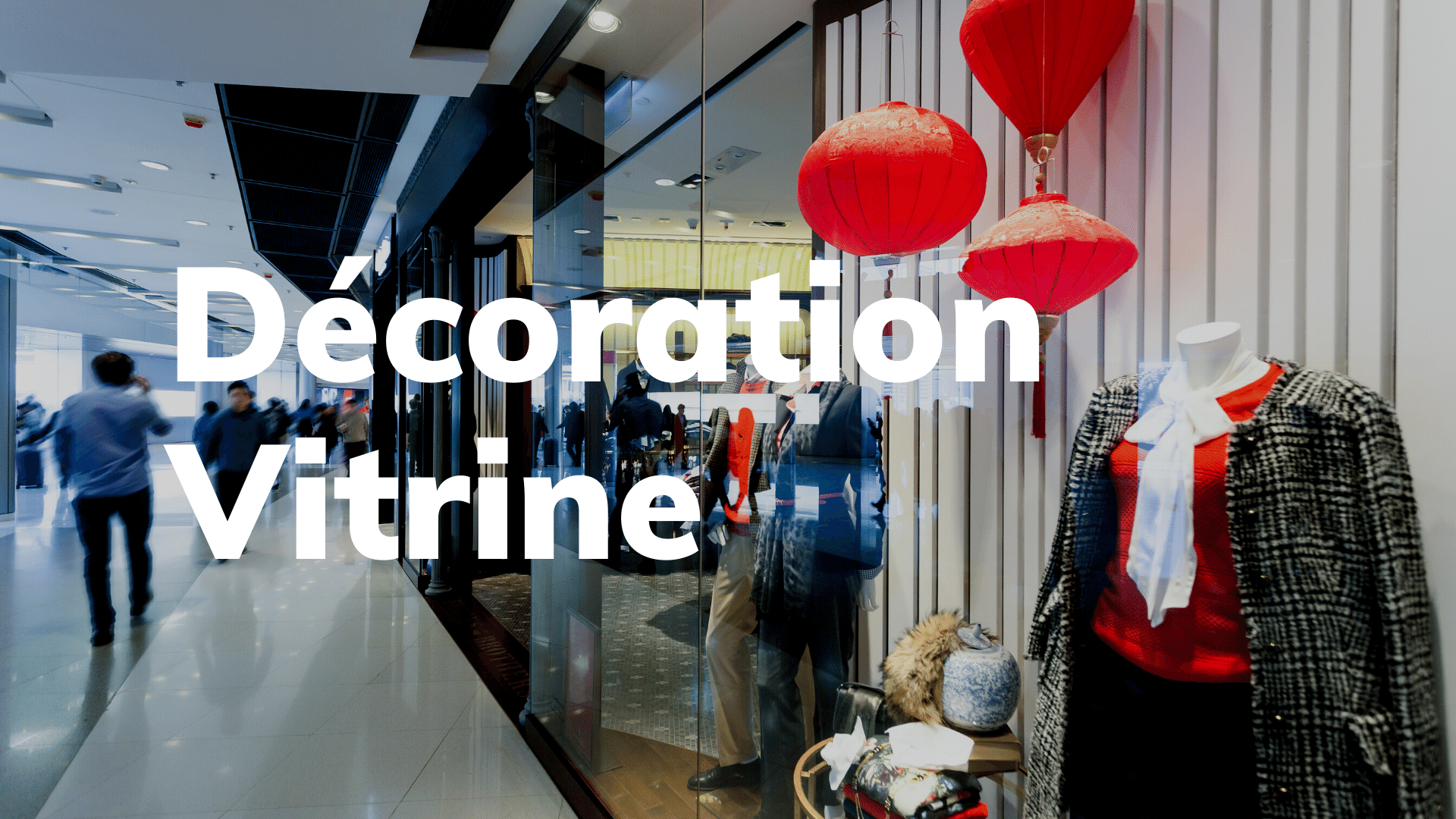 decoration vitrine boutique commercant